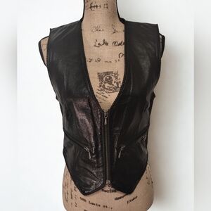 Harley Davidson Vintage Leather Vest Women's Size S